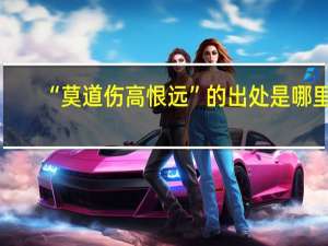 “莫道伤高恨远”的出处是哪里