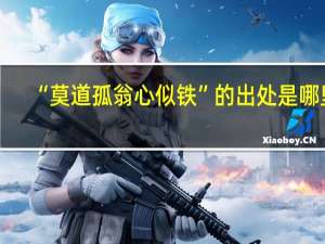 “莫道孤翁心似铁”的出处是哪里