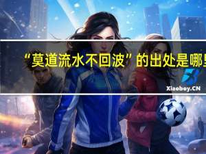 “莫道流水不回波”的出处是哪里