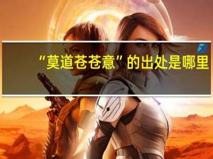 “莫道苍苍意”的出处是哪里