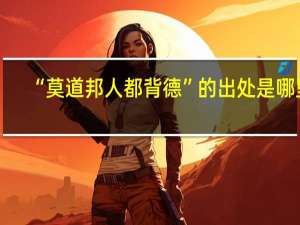 “莫道邦人都背德”的出处是哪里