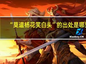 “莫遣杨花笑白头”的出处是哪里