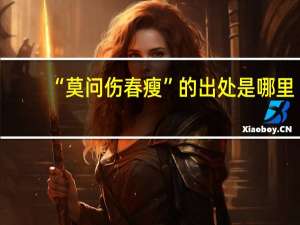 “莫问伤春瘦”的出处是哪里
