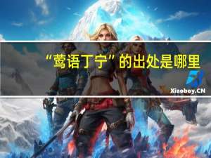 “莺语丁宁”的出处是哪里