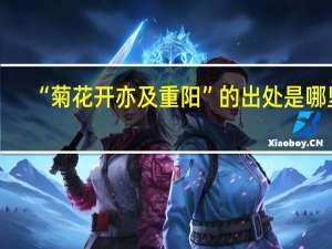 “菊花开亦及重阳”的出处是哪里