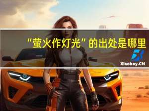 “萤火作灯光”的出处是哪里