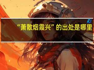 “萧散烟霞兴”的出处是哪里