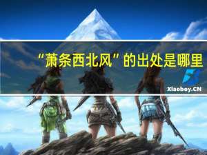 “萧条西北风”的出处是哪里