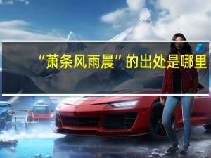 “萧条风雨晨”的出处是哪里