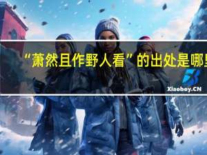 “萧然且作野人看”的出处是哪里