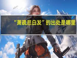 “萧疏悲白发”的出处是哪里