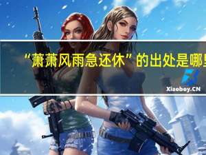 “萧萧风雨急还休”的出处是哪里