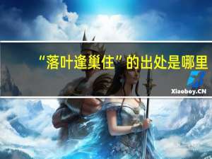 “落叶逢巢住”的出处是哪里