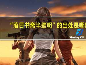 “落日书斋半壁明”的出处是哪里