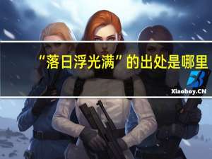 “落日浮光满”的出处是哪里
