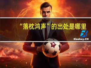 “落枕鸿声”的出处是哪里
