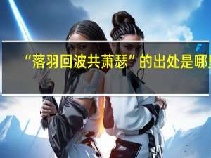 “落羽回波共萧瑟”的出处是哪里