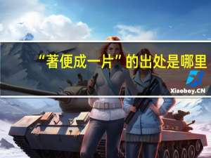 “著便成一片”的出处是哪里