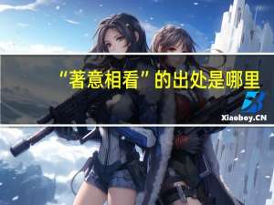 “著意相看”的出处是哪里