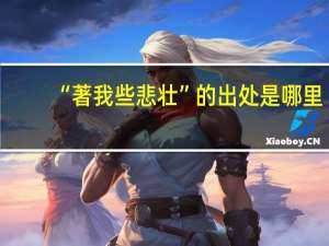 “著我些悲壮”的出处是哪里