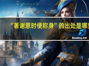 “著谢恩时便称身”的出处是哪里