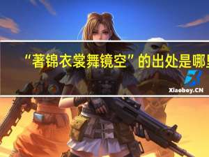 “著锦衣裳舞镜空”的出处是哪里