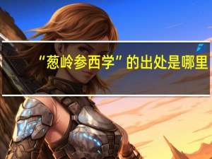 “葱岭参西学”的出处是哪里