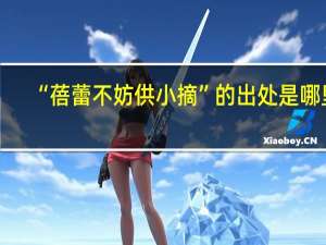“蓓蕾不妨供小摘”的出处是哪里