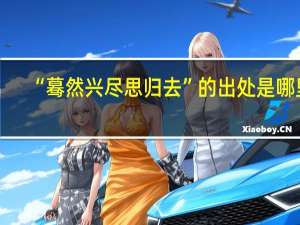 “蓦然兴尽思归去”的出处是哪里