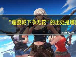 “蓬婆城下净无花”的出处是哪里