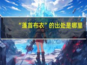 “蓬首布衣”的出处是哪里