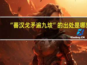 “蕃汉戈矛遍九垓”的出处是哪里