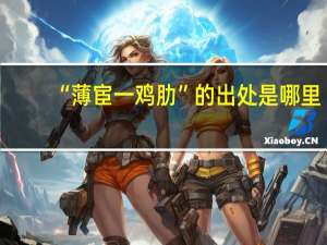 “薄宦一鸡肋”的出处是哪里