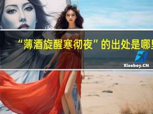 “薄酒旋醒寒彻夜”的出处是哪里