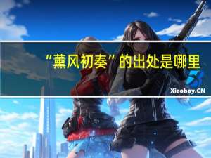 “薰风初奏”的出处是哪里