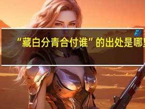 “藏白分青合付谁”的出处是哪里