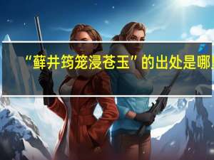“藓井筠笼浸苍玉”的出处是哪里