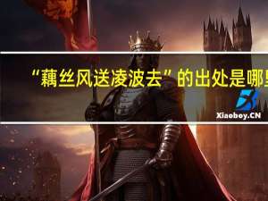 “藕丝风送凌波去”的出处是哪里