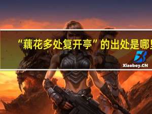 “藕花多处复开亭”的出处是哪里