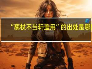 “藜杖不当轩盖用”的出处是哪里