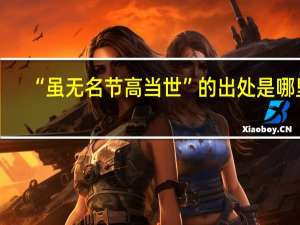 “虽无名节高当世”的出处是哪里