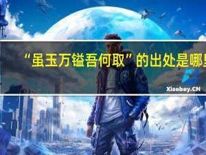 “雖玉萬鎰吾何取”的出處是哪里