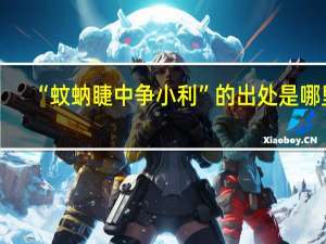 “蚊蚋睫中争小利”的出处是哪里