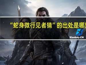 “蛇身微行见者猜”的出处是哪里