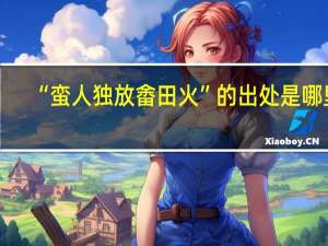 “蛮人独放畬田火”的出处是哪里