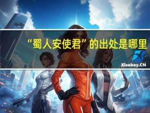 “蜀人安使君”的出处是哪里