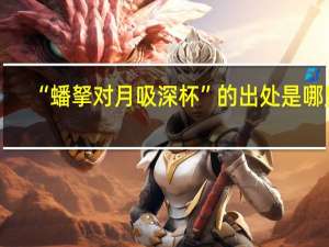 “蟠拏对月吸深杯”的出处是哪里