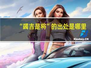 “蠲吉是将”的出处是哪里