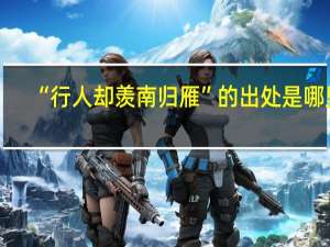 “行人却羡南归雁”的出处是哪里