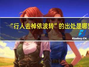 “行人去棹依波转”的出处是哪里